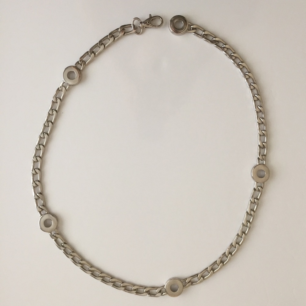 VINTAGE silver chain belt